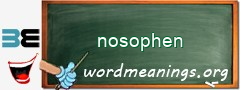 WordMeaning blackboard for nosophen